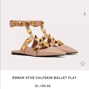 Great condition Valentino Stud ballerina comes with original box